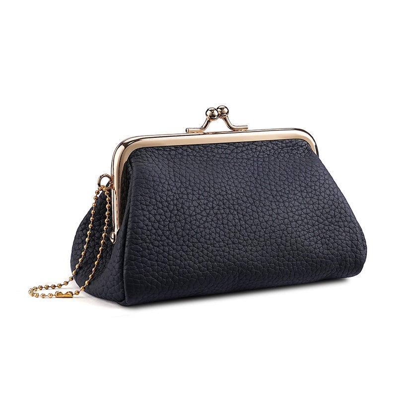 Made New Lipstick Clutch Bag, Fashionable Korean And Japanese Style Cosmetic Bag, Coin Purse, Hand-Held Storage Bag, Genuine Leather - Image 1